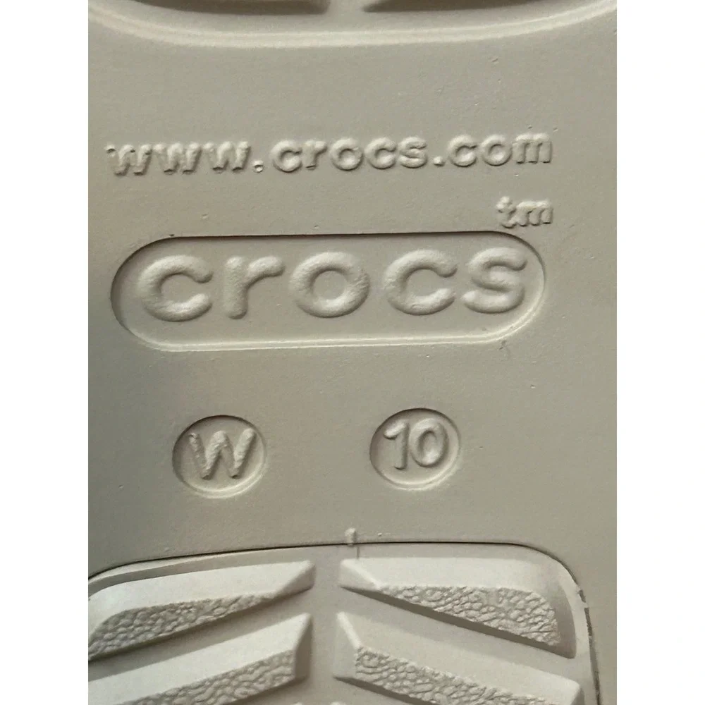 Crocs Platform Flip Women Size 10 Bone LiteRide 360 Sandal Sporty Casual